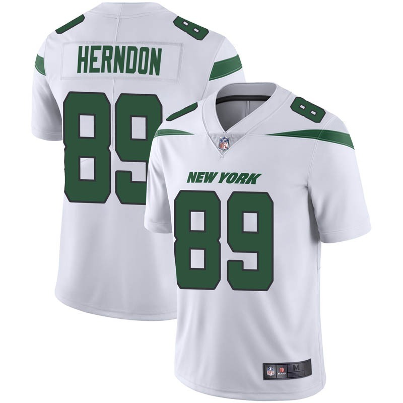 Men's New York Jets White #89 Chris Herndon Vapor Untouchable Limited Stitched Jersey
